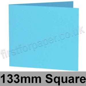 Rapid Colour Card, Pre-creased, Single Fold Cards, 240gsm, 133mm Square, African Blue