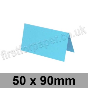Rapid Colour Card, Pre-creased, Place Cards, 240gsm, 50 x 90mm, African Blue