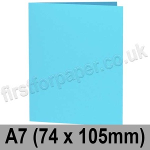 Rapid Colour Card, Pre-creased, Single Fold Cards, 240gsm, 74 x 105mm (A7), African Blue