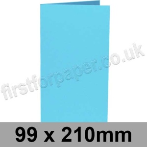 Rapid Colour Card, Pre-creased, Single Fold Cards, 240gsm, 99 x 210mm, African Blue