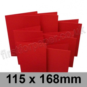 Rapid Colour Card, Pre-creased, Single Fold Cards, 240gsm, 115 x 168mm, Blood Red