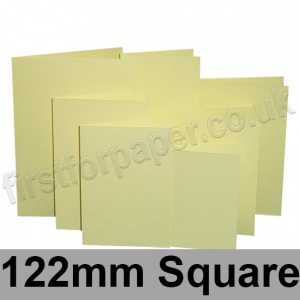Rapid Colour Card, Pre-creased, Single Fold Cards, 225gsm, 122mm Square, Bunting Yellow