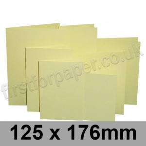Rapid Colour Card, Pre-creased, Single Fold Cards, 225gsm, 125 x 176mm, Bunting Yellow