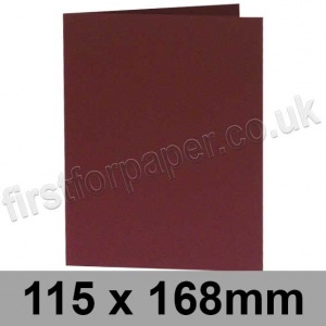 Rapid Colour Card, Pre-creased, Single Fold Cards, 250gsm, 115 x 168mm, Burgundy
