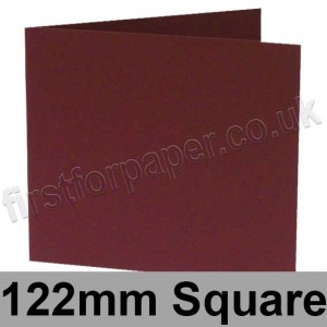 Rapid Colour Card, Pre-creased, Single Fold Cards, 250gsm, 122mm Square, Burgundy
