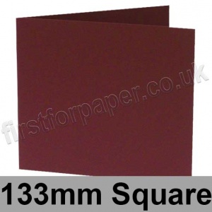Rapid Colour Card, Pre-creased, Single Fold Cards, 250gsm, 133mm Square, Burgundy