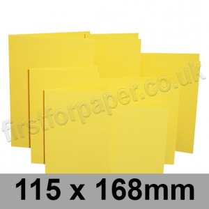 Rapid Colour Card, Pre-creased, Single Fold Cards, 225gsm, 115 x 168mm, Canary Yellow