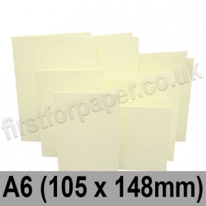 Rapid Colour Card, Pre-creased, Single Fold Cards, 225gsm, 105 x 148mm (A6), Chamois