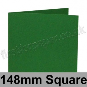 Rapid Colour Card, Pre-creased, Single Fold Cards, 240gsm, 148mm Square, Fir Green