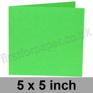 Rapid Colour, Pre-creased, Single Fold Cards, 240gsm, 127 x 127mm (5 x 5 inch), Harlequin Green