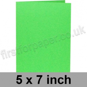 Rapid Colour, Pre-creased, Single Fold Cards, 240gsm, 127 x 178mm (5 x 7 inch), Harlequin Green