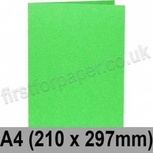 Rapid Colour, Pre-creased, Single Fold Cards, 240gsm, 210 x 297mm (A4), Harlequin Green