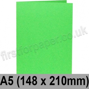 Rapid Colour, Pre-creased, Single Fold Cards, 240gsm, 148 x 210mm (A5), Harlequin Green