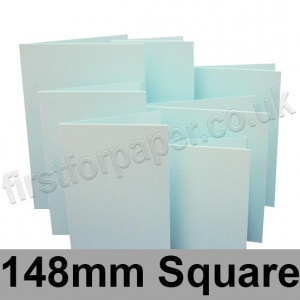 Rapid Colour Card, Pre-creased, Single Fold Cards, 230gsm, 148mm Square, Ice Blue