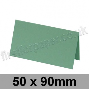 Rapid Colour Card, Pre-creased, Place Cards, 240gsm, 50 x 90mm, Lark Green