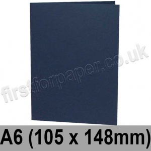 Rapid Colour Card, Pre-creased, Single Fold Cards, 240gsm, 105 x 148mm (A6), Navy Blue