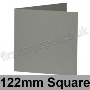 Rapid Colour Card, Pre-creased, Single Fold Cards, 240gsm, 122mm Square, Pewter Grey