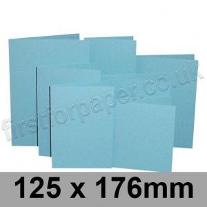 Rapid Colour Card, Pre-creased, Single Fold Cards, 225gsm, 125 x 176mm, Sky Blue