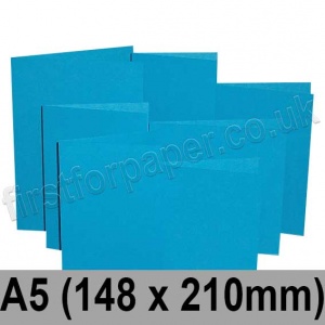 Rapid Colour Card, Pre-creased, Single Fold Cards, 225gsm, 148 x 210mm (A5), Rich Blue