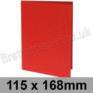Rapid Colour Card, Pre-creased, Single Fold Cards, 225gsm, 115 x 168mm, Rouge Red