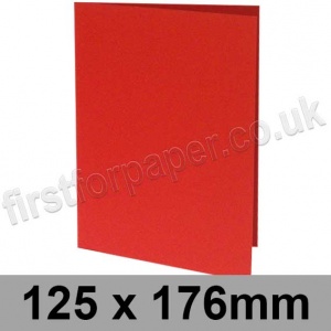 Rapid Colour Card, Pre-creased, Single Fold Cards, 225gsm, 125 x 176mm, Rouge Red