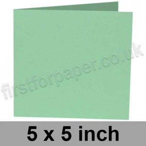 Rapid Colour, Pre-creased, Single Fold Cards, 240gsm, 127mm (5 x 5 inch) Square, Tea Green