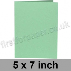 Rapid Colour, Pre-creased, Single Fold Cards, 240gsm, 127 x 178mm (5 x 7 inch), Tea Green