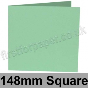 Rapid Colour, Pre-creased, Single Fold Cards, 240gsm, 148mm Square, Tea Green