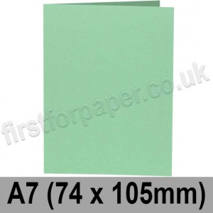 Rapid Colour, Pre-creased, Single Fold Cards, 240gsm, 74 x 105mm (A7), Tea Green
