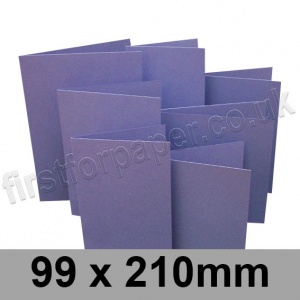 Rapid Colour Card, Pre-creased, Single Fold Cards, 225gsm, 99 x 210mm, Violet