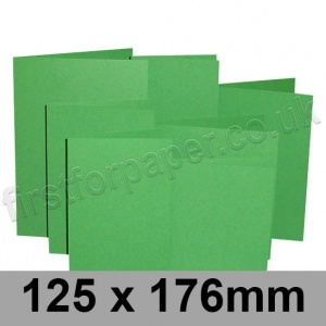 Rapid Colour Card, Pre-creased, Single Fold Cards, 225gsm, 125 x 176mm, Woodpecker Green