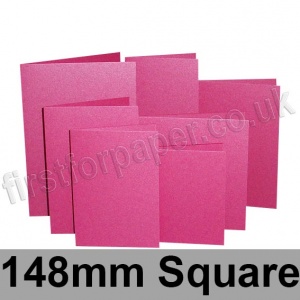 Stardream, Pre-creased, Single Fold Cards, 285gsm, 148mm Square, Azalea