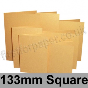 Stardream, Pre-creased, Single Fold Cards, 285gsm, 133mm Square, Gold