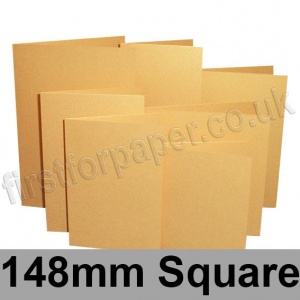 Stardream, Pre-creased, Single Fold Cards, 285gsm, 148mm Square, Gold