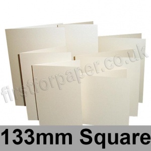 Stardream, Pre-creased, Single Fold Cards, 285gsm, 133mm Square, Opal