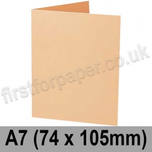 Stargazer Pearlescent, Pre-creased, Single Fold cards 300gsm, 74 x 105mm (A7), Peach