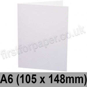 Zeta Hammer Texture, Pre-creased, Single Fold Cards, 260gsm, 105 x 148mm (A6), Brilliant White
