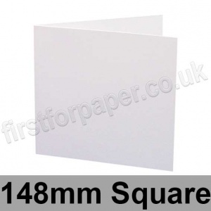 Zeta Linen Texture, Pre-creased, Single Fold Cards, 260gsm, 148mm Square, Brilliant White