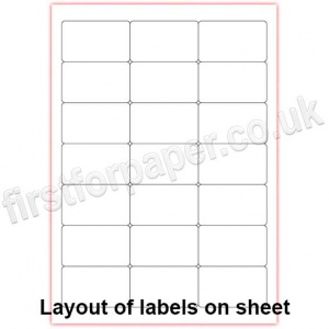 Mutipurpose White Office Labels, 63.5 x 38.1mm, 100 sheets per pack