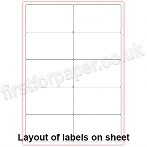Mutipurpose White Office Labels, 99.1 x 57mm, 100 sheets per pack