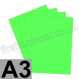 U-Stick, Fluorescent Green, Self Adhesive Paper, A3