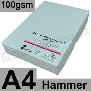 Zeta Hammer Textured Paper, 100gsm, A4, Brilliant White