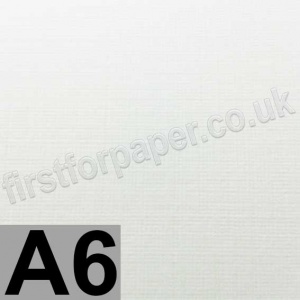 Linen Textured, 350gsm, A6, Brilliant White - 100 sheets