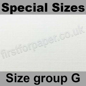 Zeta Linen Textured, 350gsm, Special Sizes, (Size Group G), Brilliant White