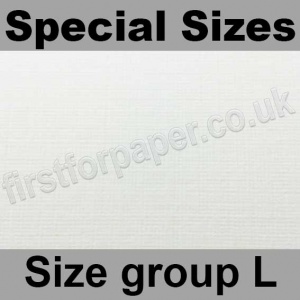 Zeta Linen Textured, 350gsm, Special Sizes, (Size Group L), Brilliant White