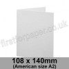 Cumulus, Pre-Creased, Single Fold Cards, 350gsm, 108 x 140mm (American A2), White