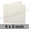 Cumulus, Pre-Creased, Single Fold Cards, 250gsm, 127mm (5 inch) Square, Natural