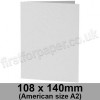 Enstone, Hammer Embossed, Pre-creased, Single Fold Cards, 280gsm, 108 x 140mm (American A2), Bright White