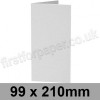 Enstone, Hide Embossed, Pre-creased, Single Fold Cards, 280gsm, 99 x 210mm, Bright White