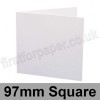 Zeta Hammer Texture, Pre-creased, Single Fold Cards, 350gsm, 97mm Square, Brilliant White